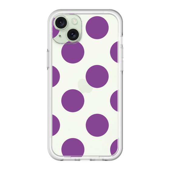 スリムプロテクションプレミアムケース［ シンプルドット - Purple ］