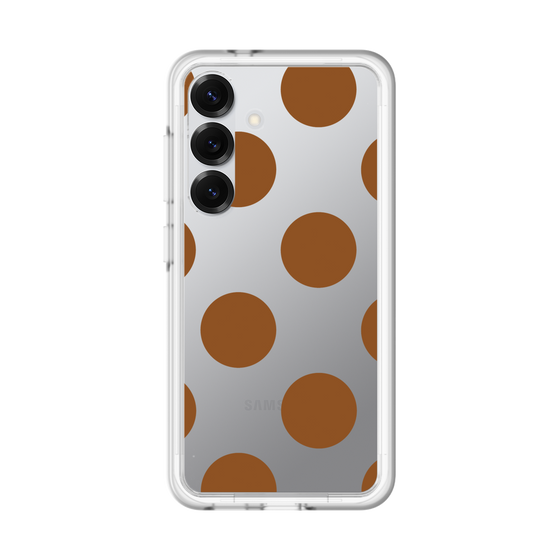 スリムプロテクションプレミアムケース［ シンプルドット - Brown ］