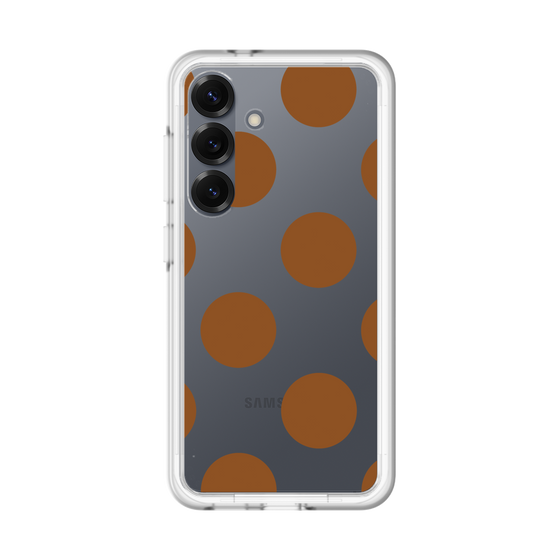 スリムプロテクションプレミアムケース［ シンプルドット - Brown ］