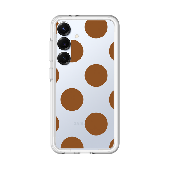 スリムプロテクションプレミアムケース［ シンプルドット - Brown ］