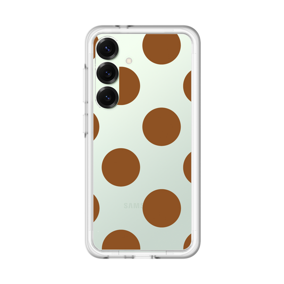 スリムプロテクションプレミアムケース［ シンプルドット - Brown ］