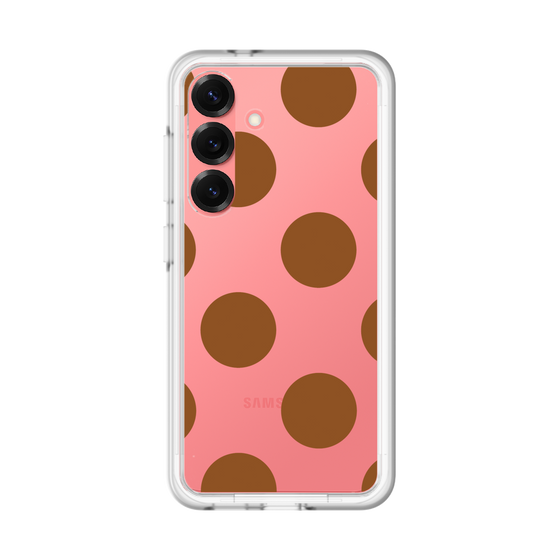 スリムプロテクションプレミアムケース［ シンプルドット - Brown ］