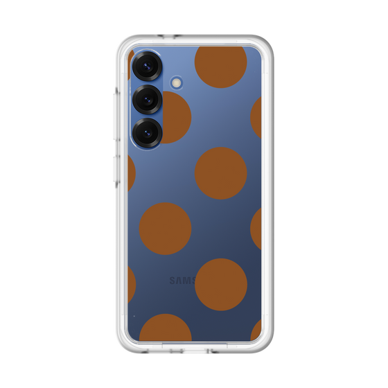 スリムプロテクションプレミアムケース［ シンプルドット - Brown ］