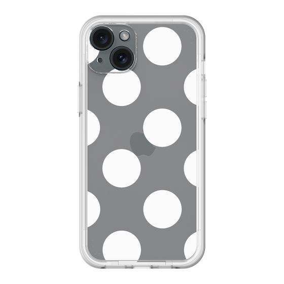 スリムプロテクションプレミアムケース［ シンプルドット - White ］