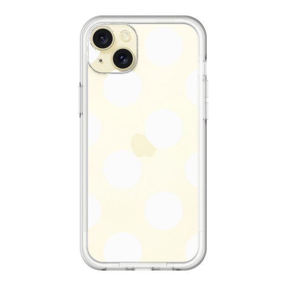 スリムプロテクションプレミアムケース［ シンプルドット - White ］
