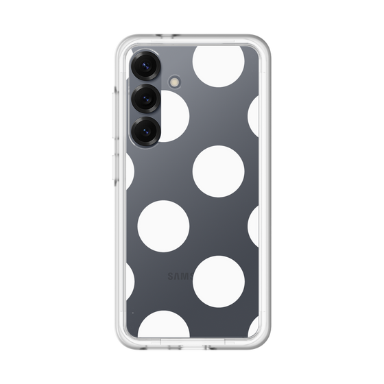 スリムプロテクションプレミアムケース［ シンプルドット - White ］