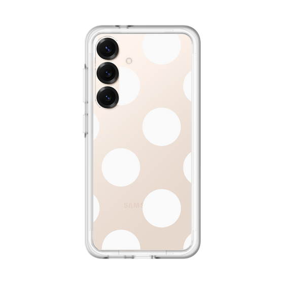 スリムプロテクションプレミアムケース［ シンプルドット - White ］