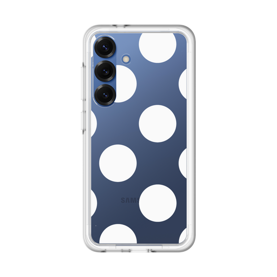 スリムプロテクションプレミアムケース［ シンプルドット - White ］