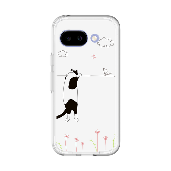 スリムプロテクションプレミアムケース［ 夢中に覗く三毛ねこ ］