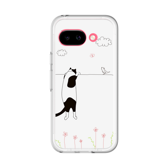 スリムプロテクションプレミアムケース［ 夢中に覗く三毛ねこ ］