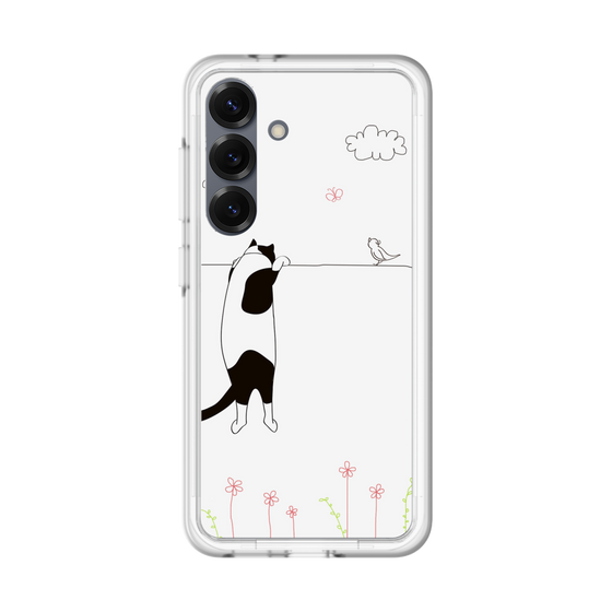 スリムプロテクションプレミアムケース［ 夢中に覗く三毛ねこ ］