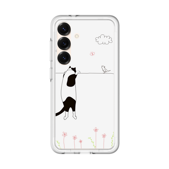 スリムプロテクションプレミアムケース［ 夢中に覗く三毛ねこ ］