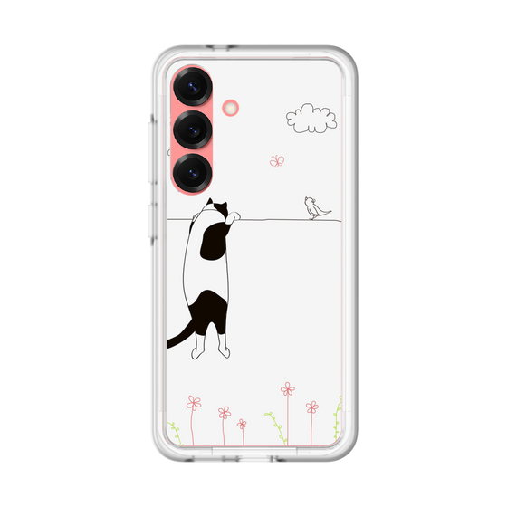 スリムプロテクションプレミアムケース［ 夢中に覗く三毛ねこ ］