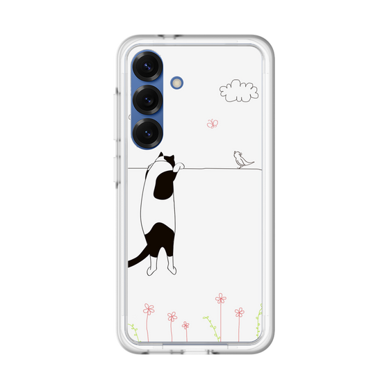 スリムプロテクションプレミアムケース［ 夢中に覗く三毛ねこ ］