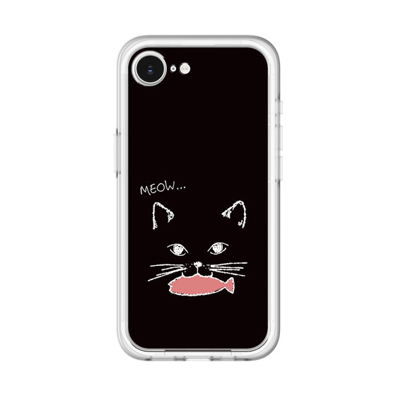 スリムプロテクションプレミアムケース［ 食いしん坊なねこ - Black ］