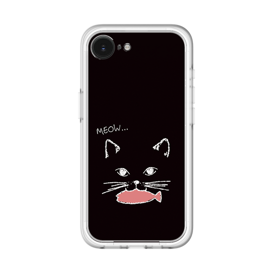 スリムプロテクションプレミアムケース［ 食いしん坊なねこ - Black ］