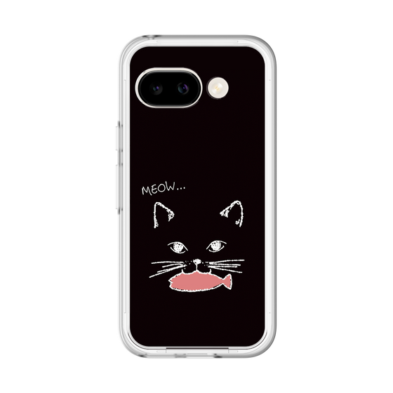 スリムプロテクションプレミアムケース［ 食いしん坊なねこ - Black ］