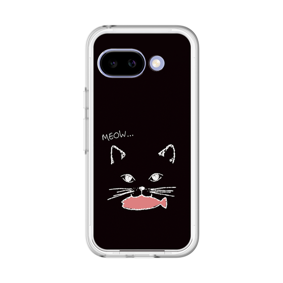 スリムプロテクションプレミアムケース［ 食いしん坊なねこ - Black ］