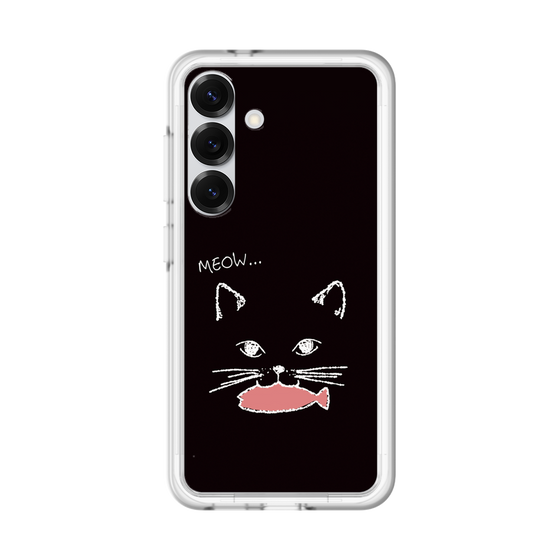 スリムプロテクションプレミアムケース［ 食いしん坊なねこ - Black ］