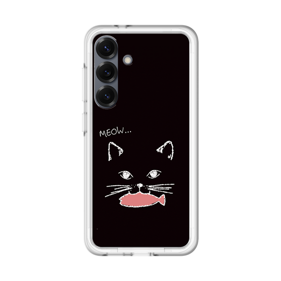 スリムプロテクションプレミアムケース［ 食いしん坊なねこ - Black ］
