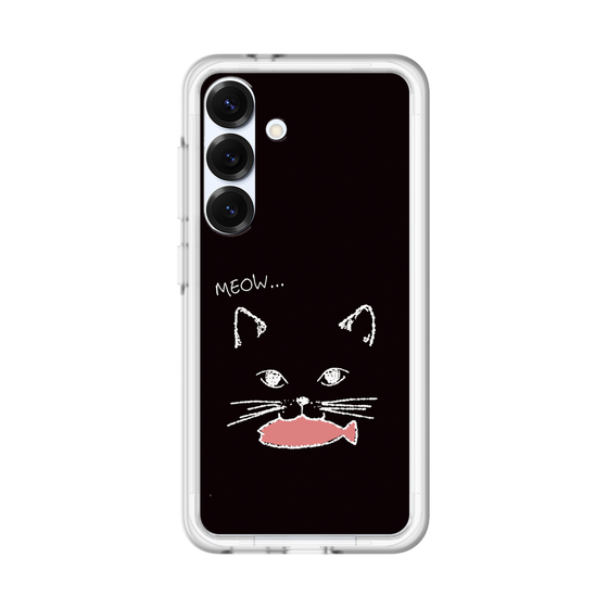 スリムプロテクションプレミアムケース［ 食いしん坊なねこ - Black ］