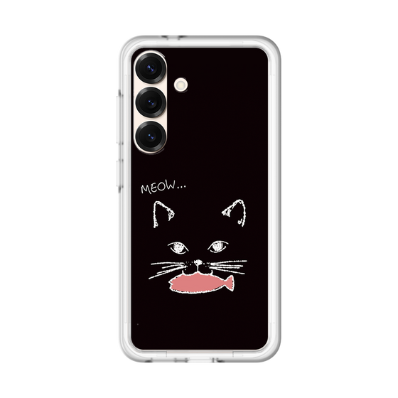 スリムプロテクションプレミアムケース［ 食いしん坊なねこ - Black ］