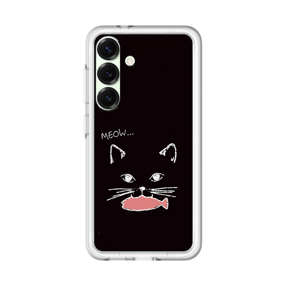 スリムプロテクションプレミアムケース［ 食いしん坊なねこ - Black ］