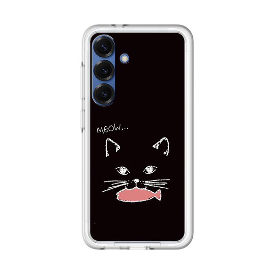 スリムプロテクションプレミアムケース［ 食いしん坊なねこ - Black ］