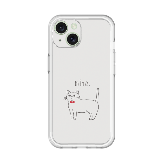 スリムプロテクションプレミアムケース［ 蝶ネクタイねこ - White ］