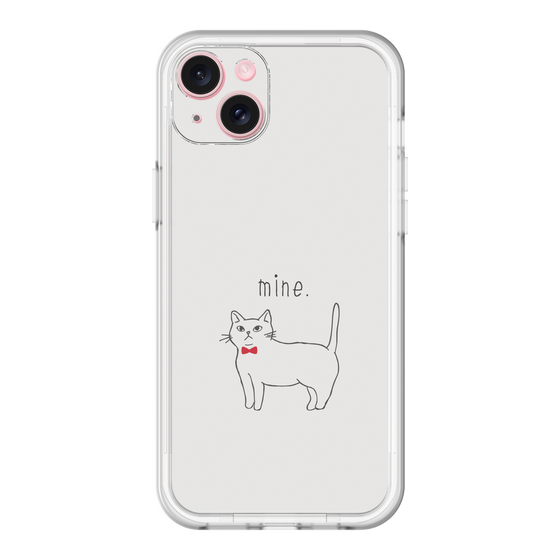 スリムプロテクションプレミアムケース［ 蝶ネクタイねこ - White ］