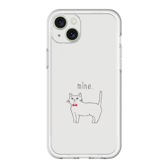 スリムプロテクションプレミアムケース［ 蝶ネクタイねこ - White ］