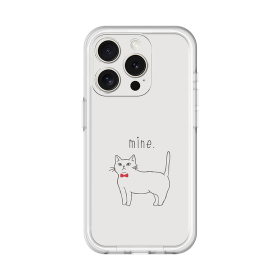 スリムプロテクションプレミアムケース［ 蝶ネクタイねこ - White ］