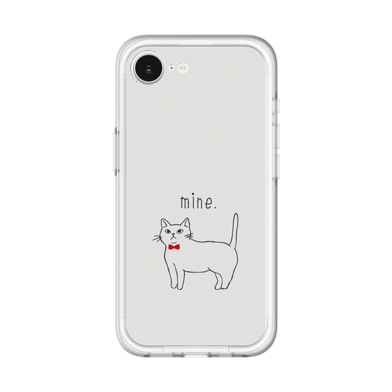 スリムプロテクションプレミアムケース［ 蝶ネクタイねこ - White ］