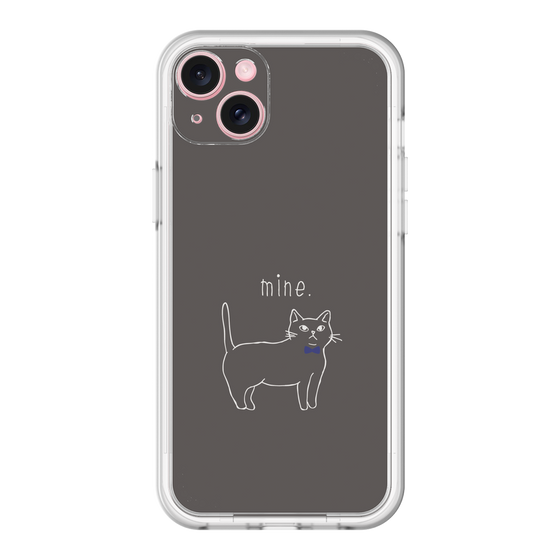 スリムプロテクションプレミアムケース［ 蝶ネクタイねこ - Black ］