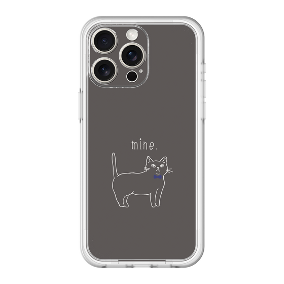 スリムプロテクションプレミアムケース［ 蝶ネクタイねこ - Black ］