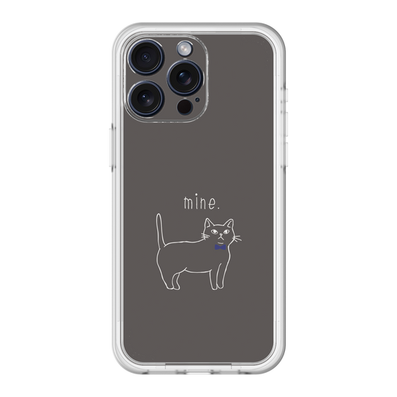 スリムプロテクションプレミアムケース［ 蝶ネクタイねこ - Black ］