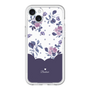 スリムプロテクションプレミアムケース［ ツインドットフラワー - Navy ］