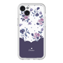 スリムプロテクションプレミアムケース［ ツインドットフラワー - Navy ］