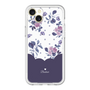 スリムプロテクションプレミアムケース［ ツインドットフラワー - Navy ］