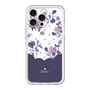 スリムプロテクションプレミアムケース［ ツインドットフラワー - Navy ］
