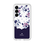 スリムプロテクションプレミアムケース［ ツインドットフラワー - Navy ］