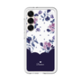 スリムプロテクションプレミアムケース［ ツインドットフラワー - Navy ］