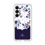 スリムプロテクションプレミアムケース［ ツインドットフラワー - Navy ］