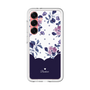 スリムプロテクションプレミアムケース［ ツインドットフラワー - Navy ］