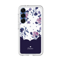 スリムプロテクションプレミアムケース［ ツインドットフラワー - Navy ］