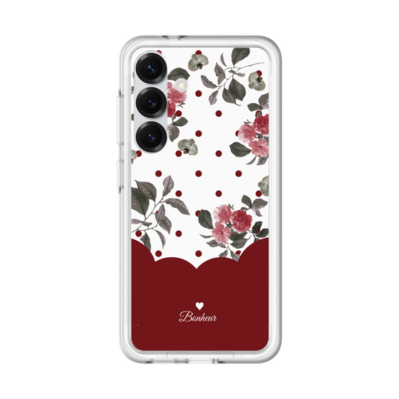 スリムプロテクションプレミアムケース［ ツインドットフラワー - Red ］