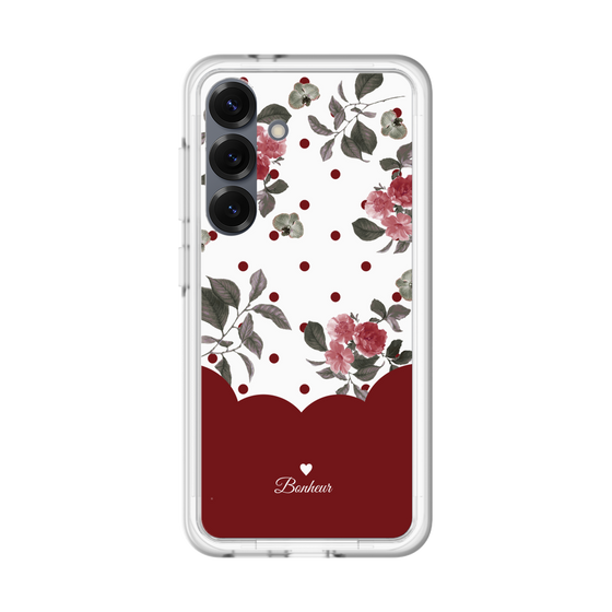 スリムプロテクションプレミアムケース［ ツインドットフラワー - Red ］