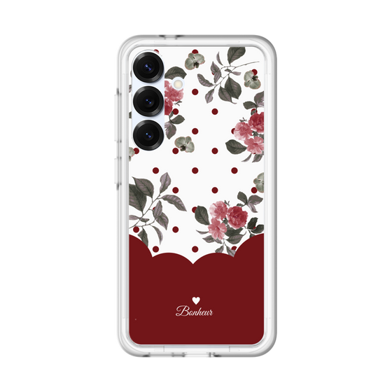 スリムプロテクションプレミアムケース［ ツインドットフラワー - Red ］