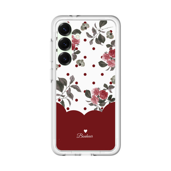 スリムプロテクションプレミアムケース［ ツインドットフラワー - Red ］