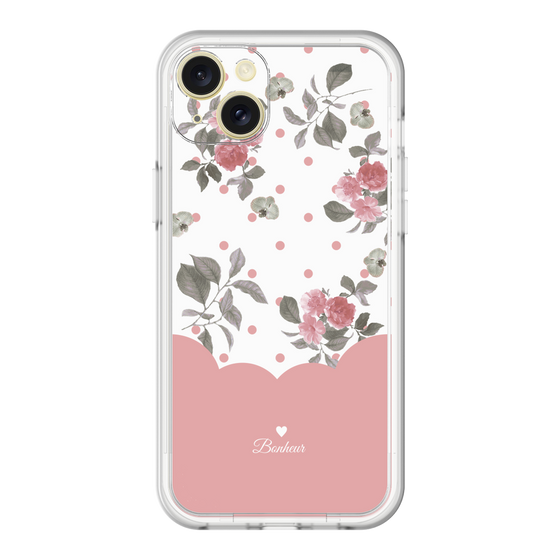 スリムプロテクションプレミアムケース［ ツインドットフラワー - Pink ］